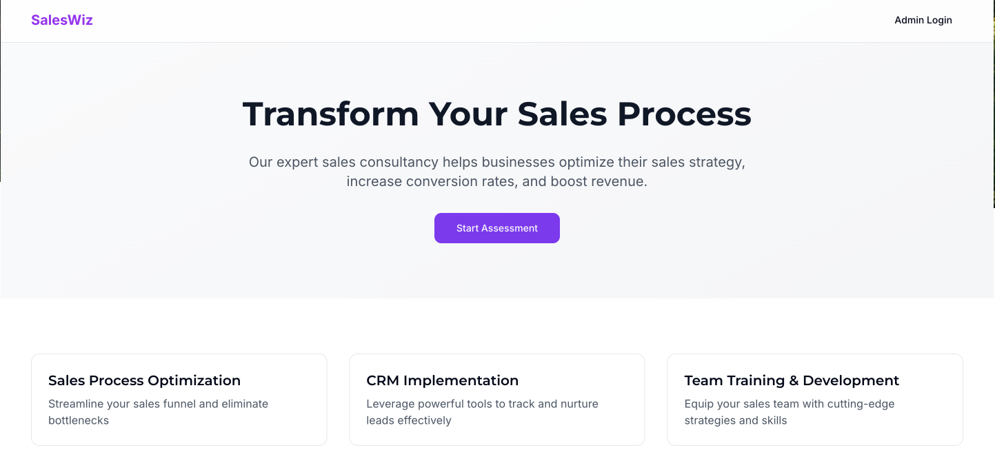 Sales process transformation interface